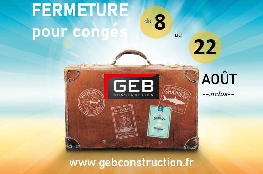 GEB CONSTRUCTION en congés