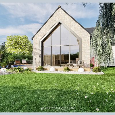 Conception et visuel 3D- extension d'une maison individuelle construction et conception-maison neuve-extension-rénovation-maître d'œuvre Rennes et alentours