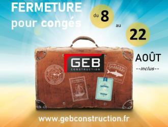 GEB CONSTRUCTION en congés