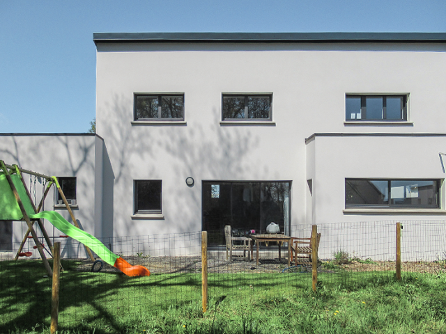 Projet de maison contemporaine à Liffré avec couverture monopente en zinc