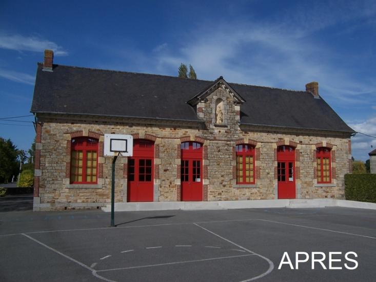 rénovation d'une école façade principale